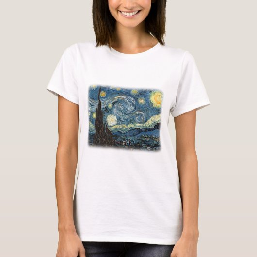 フィンセント・ヴァン・ゴッホ、星空の夜。有名な芸術。 Tシャツ (正面)