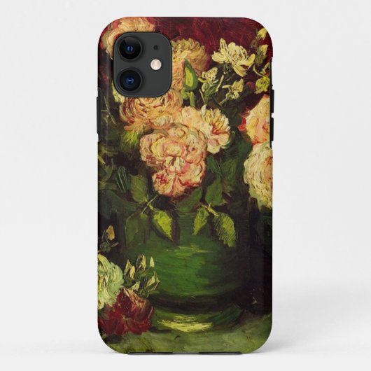 フィンセント・ヴァン・ゴッホ、牡丹とバラのボウル Case-Mate iPhoneケース (裏面)