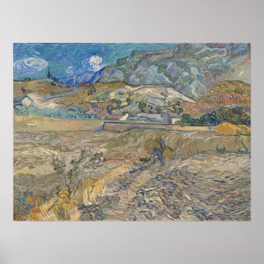 フィンセント・ヴァン・ゴッホ、農夫と囲まれたフィールド ポスター (正面)