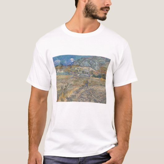 フィンセント・ヴァン・ゴッホ、農夫と囲まれたフィールド Tシャツ (正面)