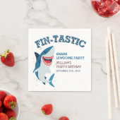 フィンタスティックシャーク誕生日ジャウォソーム誕生日 スタンダードカクテルナプキン (インサイチュ)