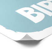 フィンタスティックシャーク誕生日テーマウェルカムサイン ポスター (角)