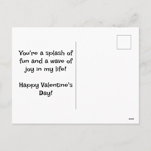 フィンタスティックフレンドリーキッズバレンタインデー シーズンポストカード (裏面)