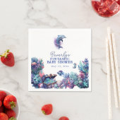 フィンタスティックモダンワン素朴ウォーター色ベビーシャワー スタンダードカクテルナプキン (インサイチュ)