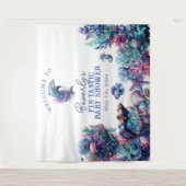 フィンタスティックモダンワン素朴ウォーター色ベビーシャワー タペストリー (正面)