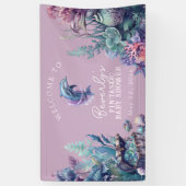 フィンタスティックモダンワン素朴ウォーター色ベビーシャワー 横断幕 (縦)