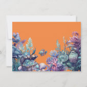 フィンタスティック ワン モダン ラスティック 水彩 ベイビー シャワー 招待状 (裏面)