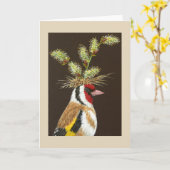 フィンチのグリーティングカードをニジェル カード (黄色い花)