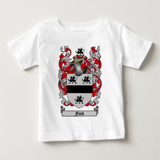 フィンチの家紋-フィンチの紋章付き外衣 ベビーTシャツ (正面)