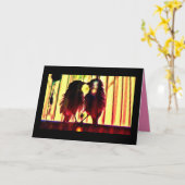 フィンチの愛 カード (黄色い花)