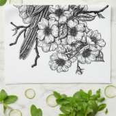 フィンチオンさくらんぼブランチ キッチンタオル (折り畳み)