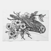 フィンチオンさくらんぼブランチ キッチンタオル (横)