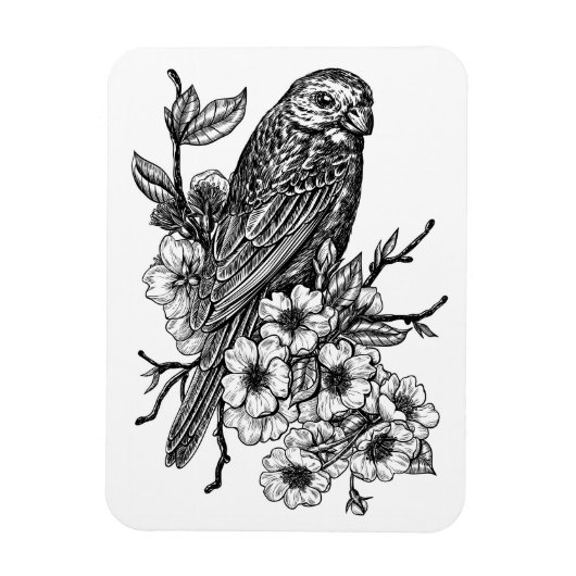 フィンチオンさくらんぼブランチ マグネット (縦)