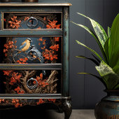 フィンチビクトリアンーズ日本のラッカースタイルデコップ 薄葉紙