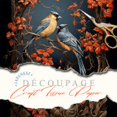 フィンチビクトリアンーズ日本のラッカースタイルデコップ 薄葉紙