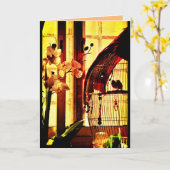 フィンチ・ラブ カード (黄色い花)