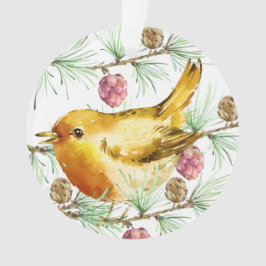 フィンチ - 冬の鳥 オーナメント