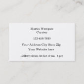 フィンドアートギャラリーヴァンゴッホテーマ 名刺 (裏面)