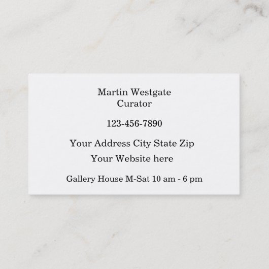 フィンドアートギャラリーヴァンゴッホテーマ 名刺 (裏面)