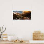 フィンドーム中流湖サンセット – John Muir Trail ポスター (キッチン)