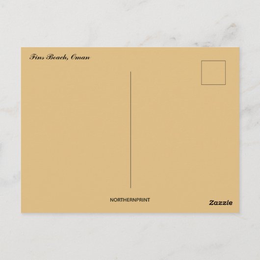 フィンビーチオマーン葉書 ポストカード (裏面)