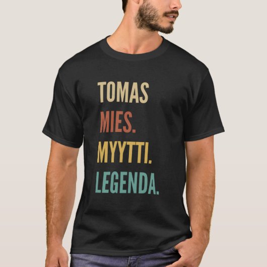 フィンラおもしろいンド名デザイン- Tomas Tシャツ (正面)