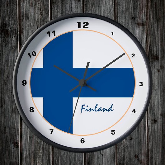 フィンラモダンンド国旗トレンディーホーム/デザイン ラウンド壁時計