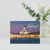 フィンランドからのご挨拶 ヘルシンキの風景 はがき (スタンド正面)