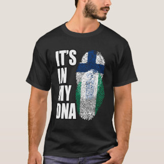フィンランドとナイジェリアのミックスDnaフラグ伝統 Tシャツ