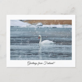 フィンランドのはがきからの挨拶 ポストカード