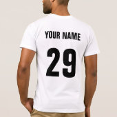 フィンランドのアイスホッケーシャーシーとバックプリント Tシャツ (裏面)