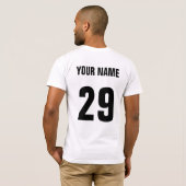 フィンランドのアイスホッケーシャーシーとバックプリント Tシャツ (裏面フル)