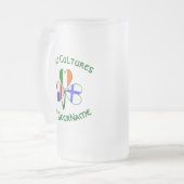 フィンランドのアイリッシュアメリカンフラッグスシャムロパーソナライズされたック フロストグラスビールジョッキ (正面左)