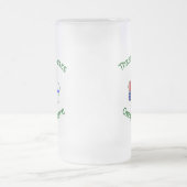 フィンランドのアイリッシュアメリカンフラッグスシャムロパーソナライズされたック フロストグラスビールジョッキ (中央)