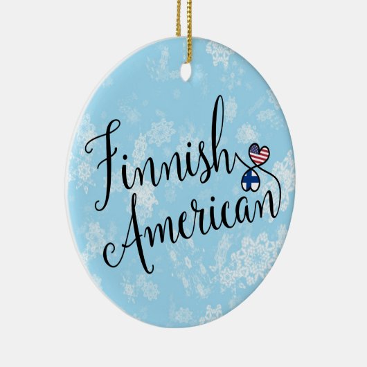 フィンランドのアメリカのハートの旗の休日の装飾 セラミックオーナメント (右)