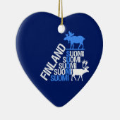 フィンランドのアメリカヘラジカ及びトナカイのオーナメント-カスタマイズ セラミックオーナメント (右)