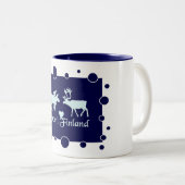 フィンランドのアメリカヘラジカ及びトナカイのコップ ツートーンマグカップ (正面右)