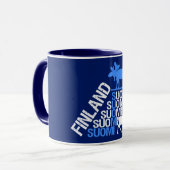 フィンランドのアメリカヘラジカ及びトナカイのマグ-スタイルを選んで下さい マグカップ (正面左)