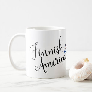 フィンランドのアメリカ人によって編まれるハートのマグ コーヒーマグカップ