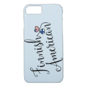 フィンランドのアメリカ人の絡み合ったハートの携帯電話ケース Case-Mate iPhoneケース (裏面)