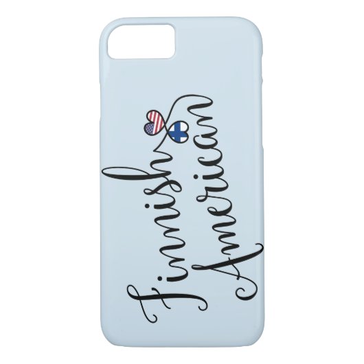 フィンランドのアメリカ人の絡み合ったハートの携帯電話ケース Case-Mate iPhoneケース (裏面)