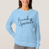 フィンランドのアメリカ人のEntwintedのハートのTシャツ Tシャツ (正面)