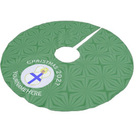 フィンランドのエンジェルクリスマスパーソナライズされた国旗 ブラッシュドポリエステルツリースカート