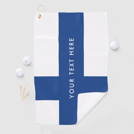 フィンランドのカスタムなゴルフをするギフトのフィンランドの旗 ゴルフタオル (インサイチュ)