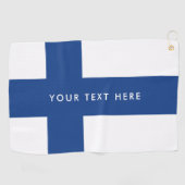 フィンランドのカスタムなゴルフをするギフトのフィンランドの旗 ゴルフタオル (横)