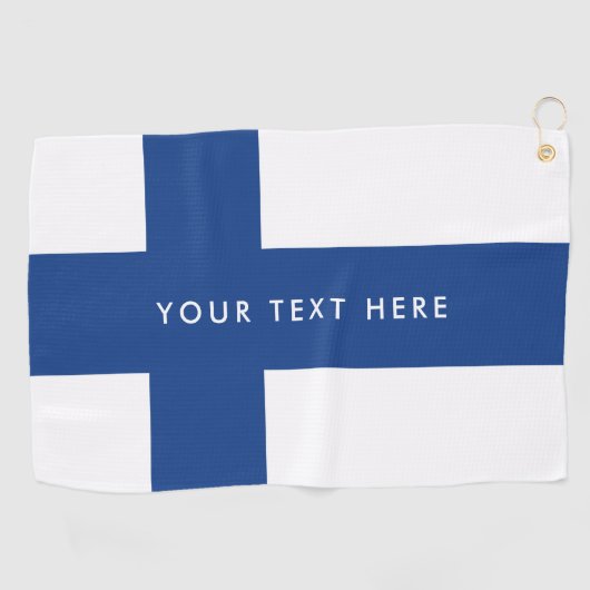 フィンランドのカスタムなゴルフをするギフトのフィンランドの旗 ゴルフタオル (横)