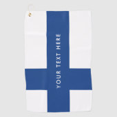 フィンランドのカスタムなゴルフをするギフトのフィンランドの旗 ゴルフタオル (正面)