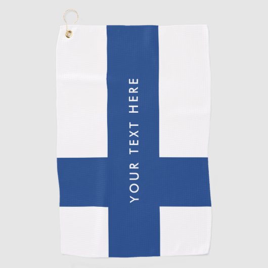 フィンランドのカスタムなゴルフをするギフトのフィンランドの旗 ゴルフタオル (正面)