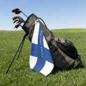 フィンランドのカスタムなゴルフをするギフトのフィンランドの旗 ゴルフタオル (グリーン)