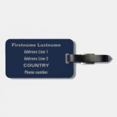 フィンランドのカスタムな荷物のラベル ラゲッジタグ (裏面横)